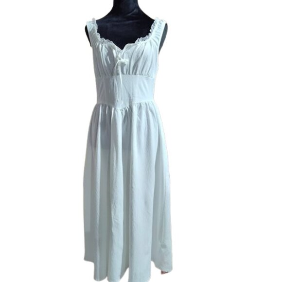 SHEIN MOD Pap 21 Raccolta Carta Women's Size Small Size 4 White Summer Dress NWT - Picture 1 of 11